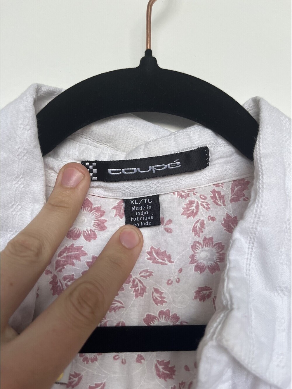 Coupe Eyelet Floral Panel Cap Sleeve Blouse 100% Cotton White XL - Picture 5 of 6